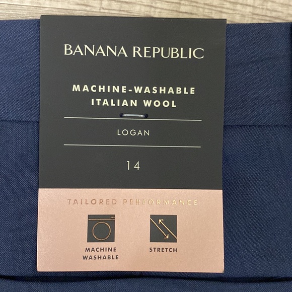 Banana Republic Logan Tailored Performance Navy Suit Pants - Picture 6 of 7